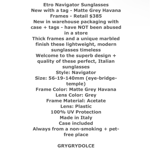 $385 Etro Navigator Sunglasses Matte Havana Gray Thick Frame Gray Lens Italy - Picture 2 of 13